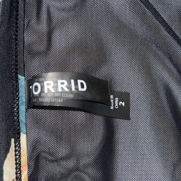 Torrid Lattice Neckline Tropical Print One Piece Swimsuit - Picture 9 of 10